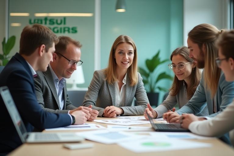 Editorial team discussing Swiss road data